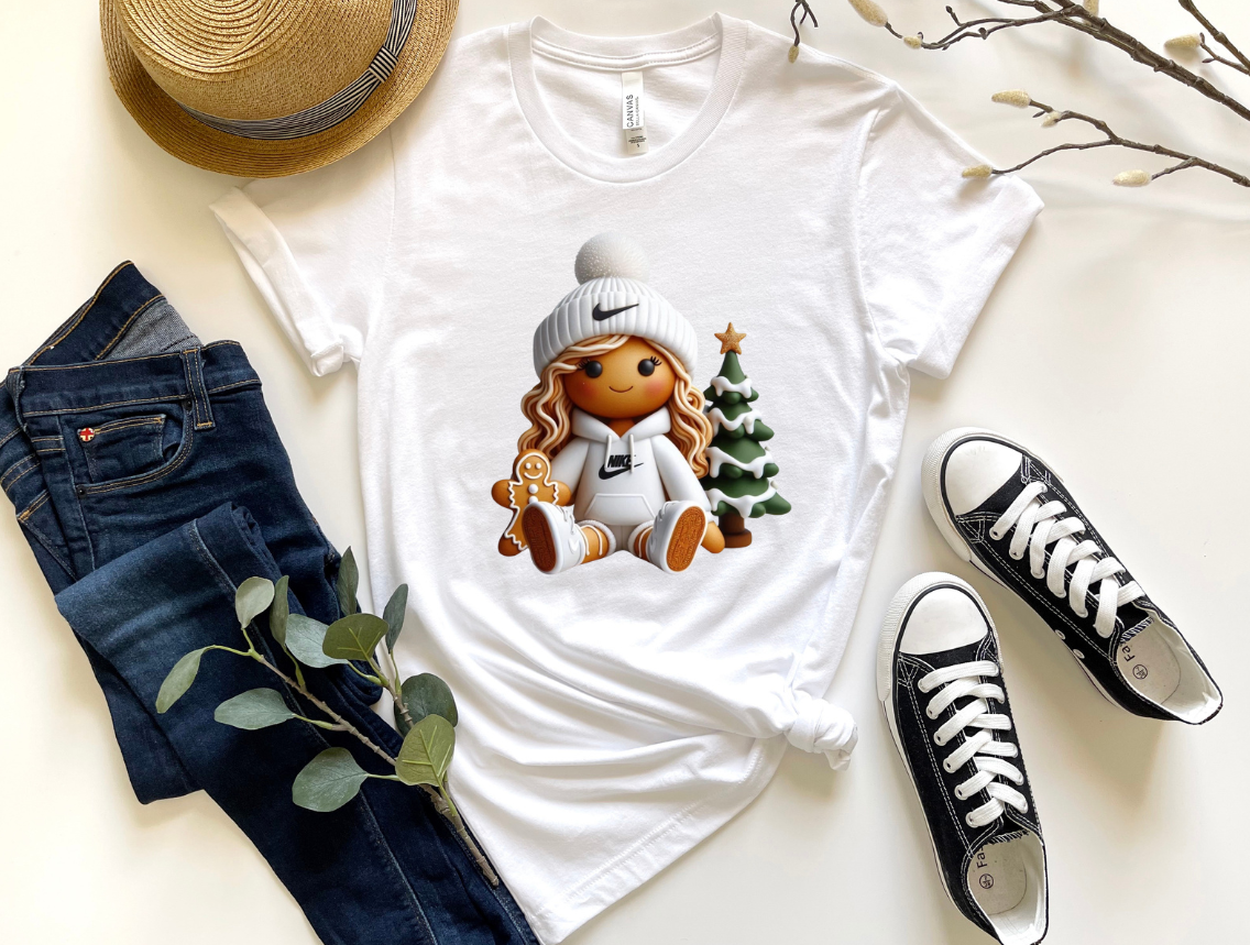 GINGERBREAD GIRL WHITE CLOTHES-DTF TRANSFER