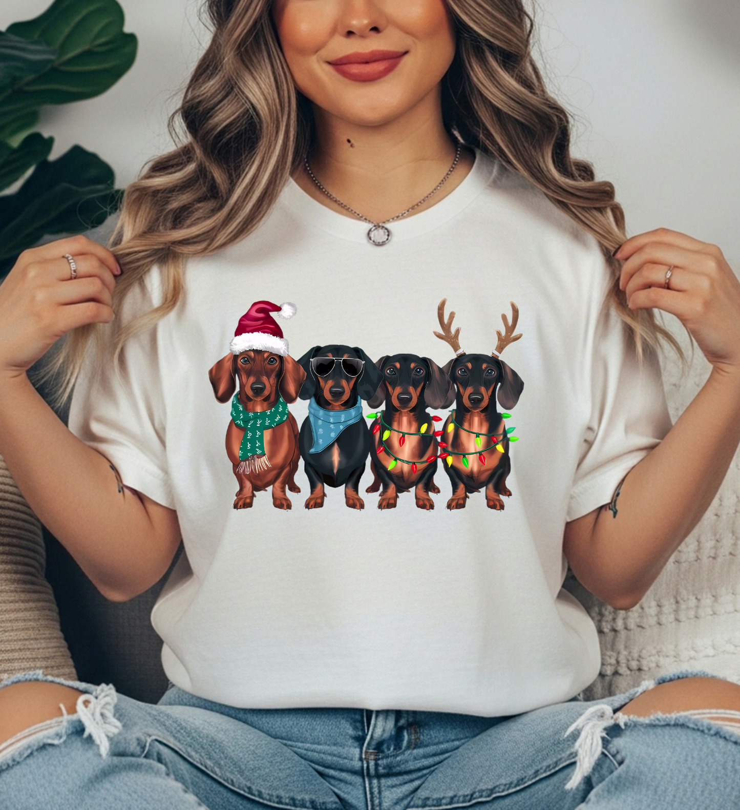 CHRISTMAS DACHSHUND TRANSFER