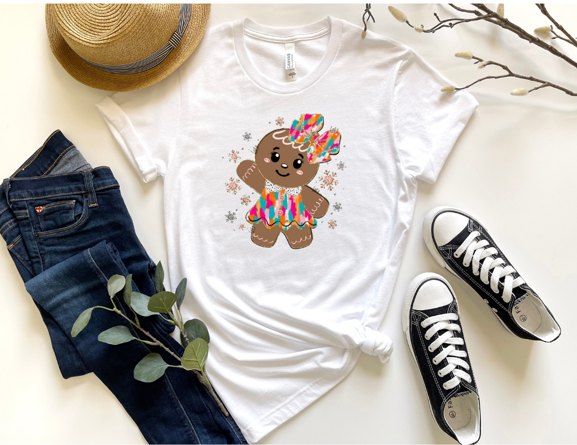 COLORFUL DRESSED GINGERBREAD-DTF TRANSFER
