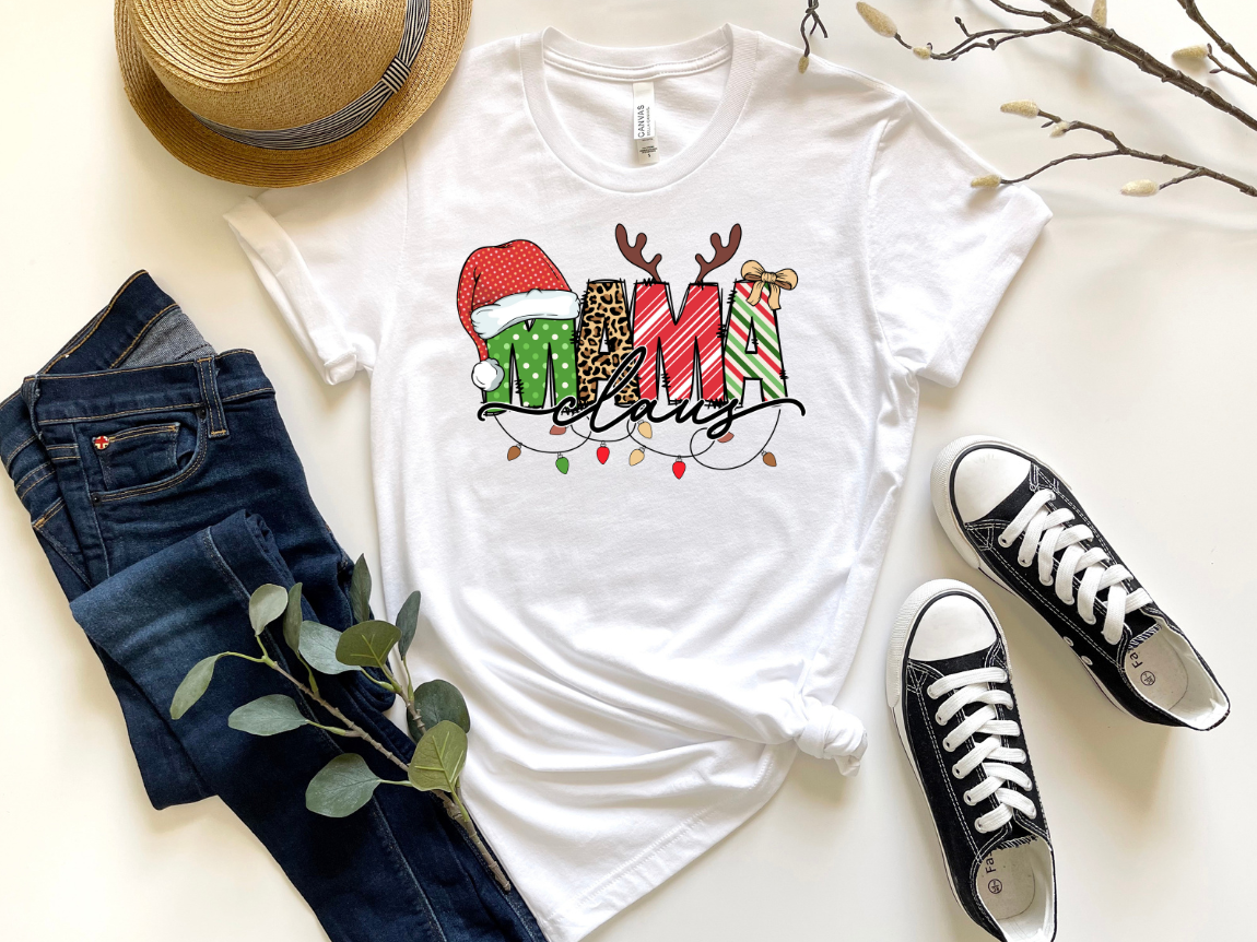 MAMA CHRISTMAS DESIGN-DTF TRANSFER