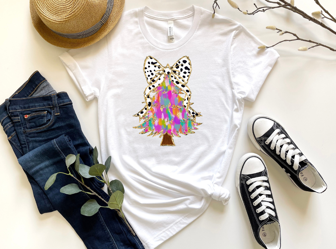 RAINBOW CHIRSTMAS TREE-DTF TRANSFER