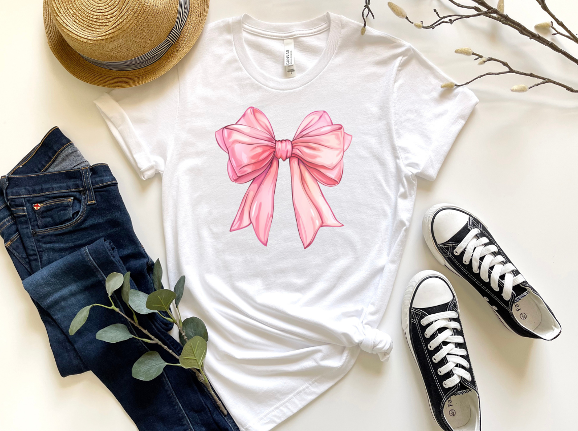 PINK BOW-DTF TRANSFER