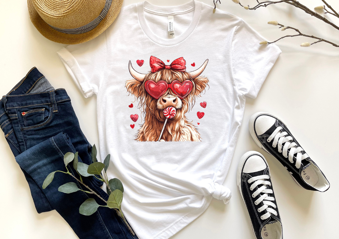 VALENTINES COW-DTF TRANSFER