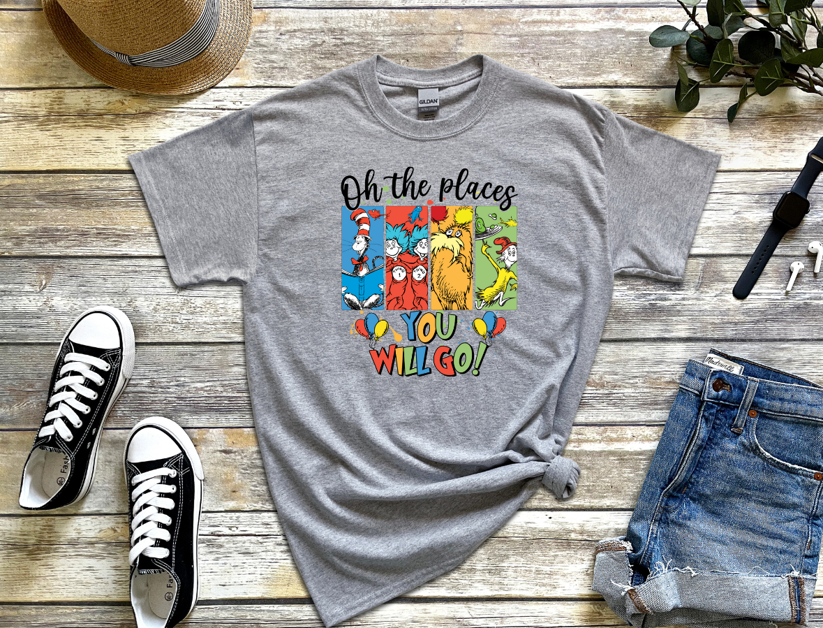 OH THE PLACES YOU WILL GO DTF TRANSFER