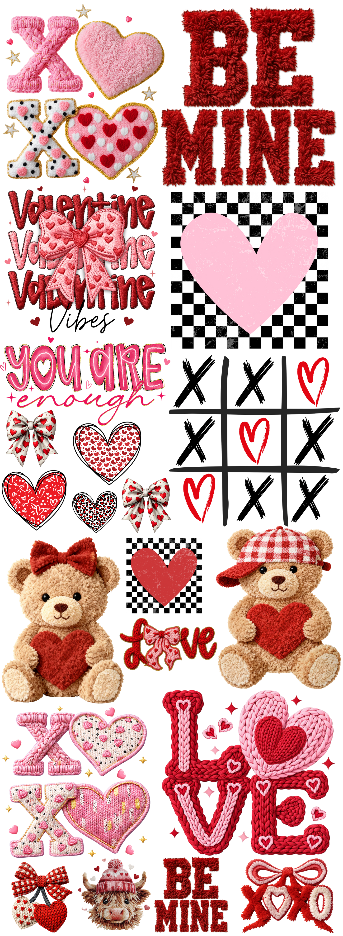 24X 60 Pre- Made Valentine's Day gang sheet