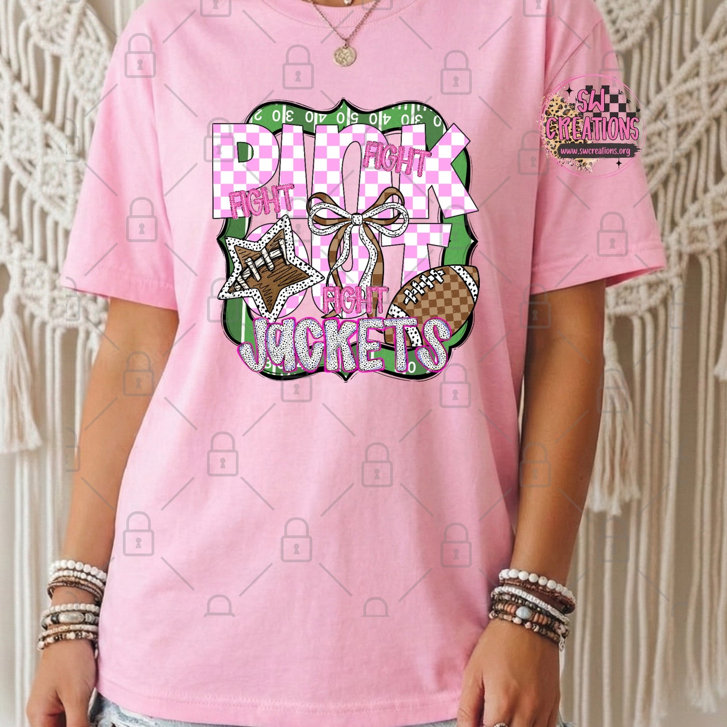 PINK OUT JACKETS TRANSFER