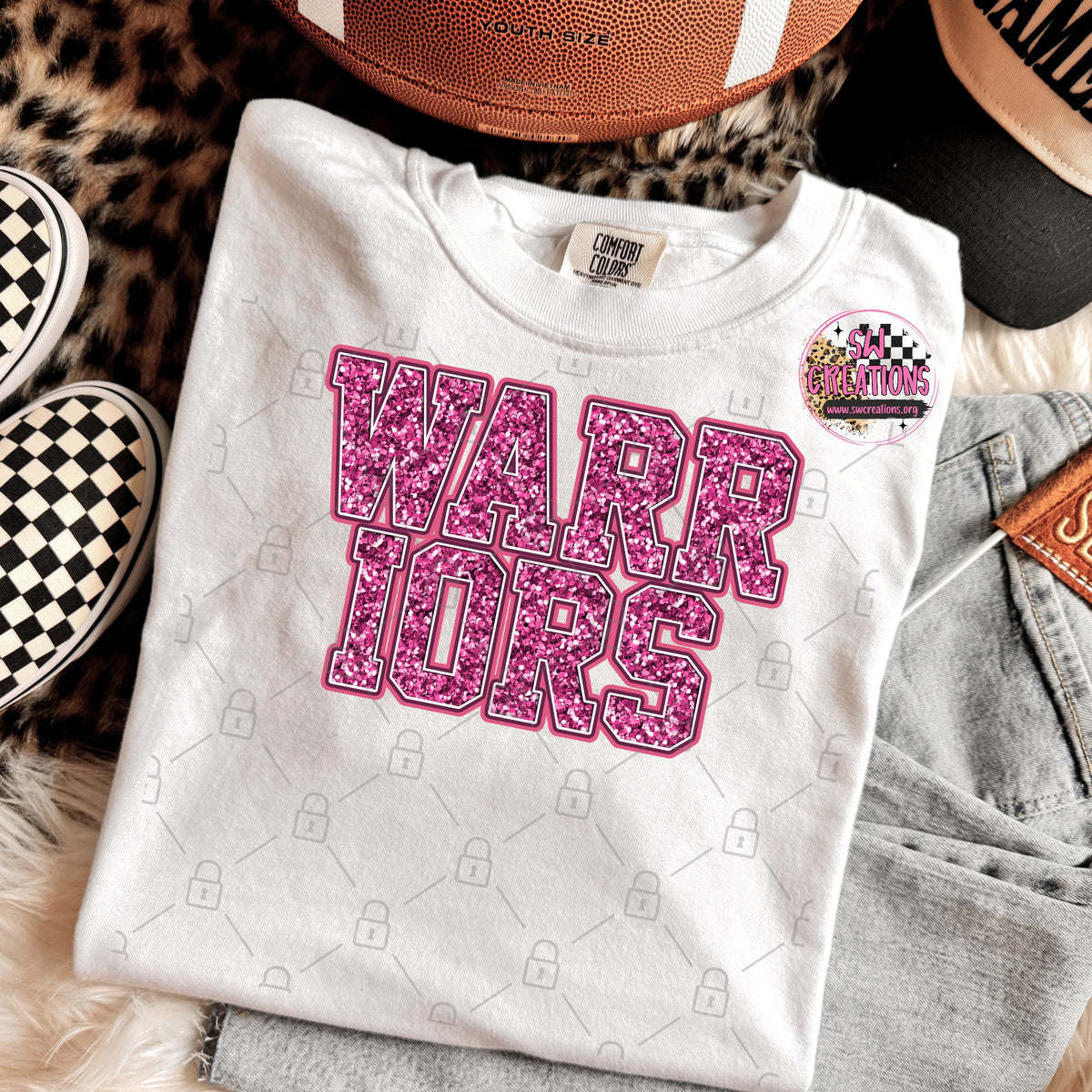 PINK GLITTER WARRIOR TRANSFER
