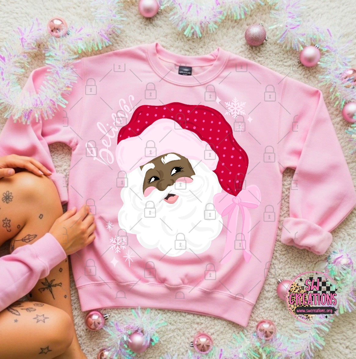 SANTA WITH WRITING TRANSFER