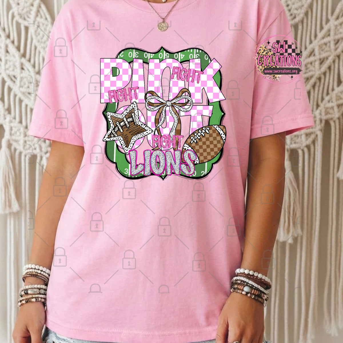 PINK OUT LIONS TRANSFER