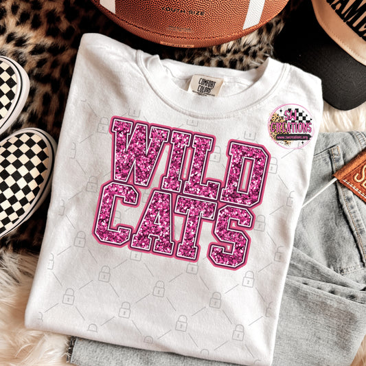 PINK GLITTER WILDCATS TRANSFER