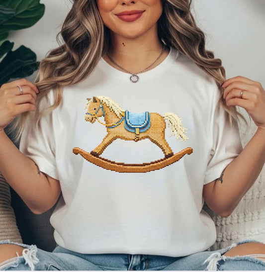 BOY ROCKING HORSE TRANSFER