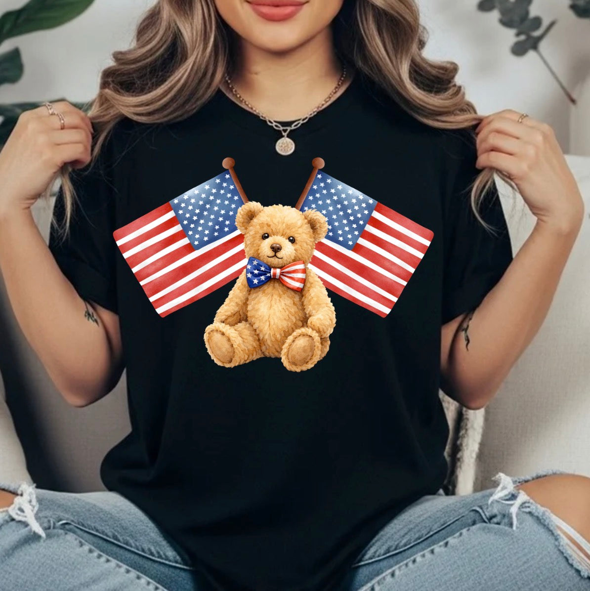BEAR WITH FLAGS TRANSFER