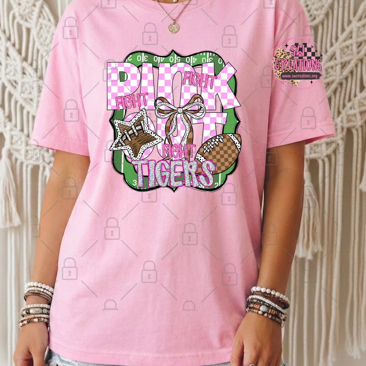 PINK OUT TIGERS TRANSFER