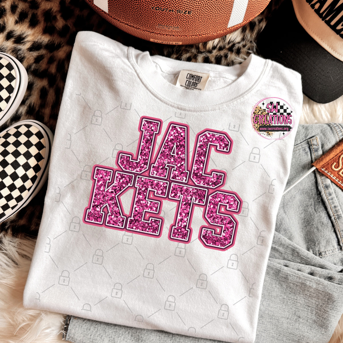 PINK GLITTER JACKETS TRANSFER