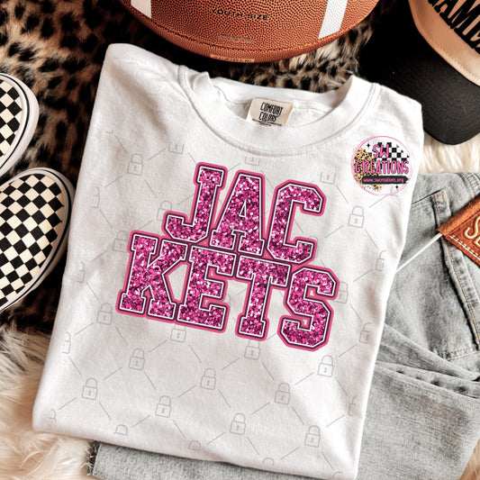 PINK GLITTER JACKETS TRANSFER