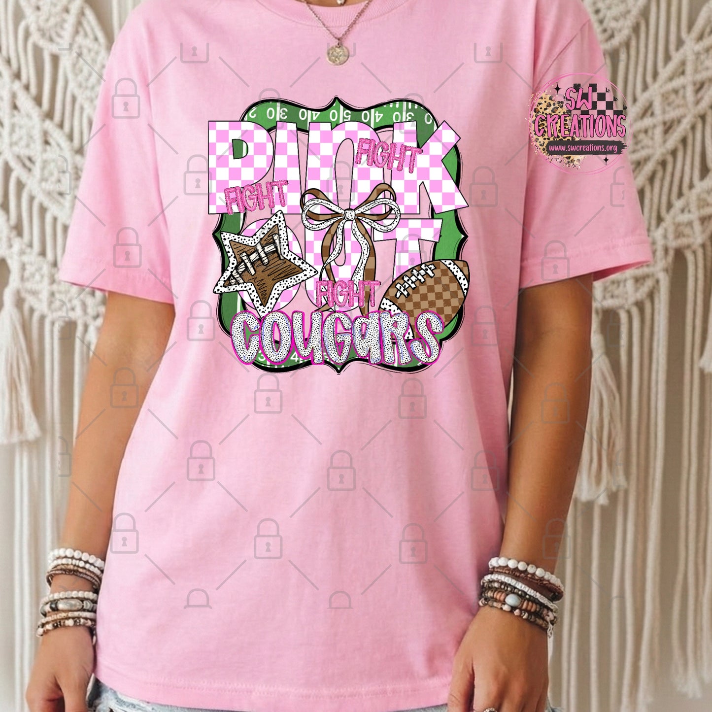 PINK OUT COUGARS TRANSFER