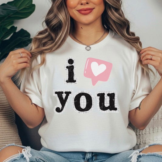 I LOVE YOU VALENTINES TRANSFER