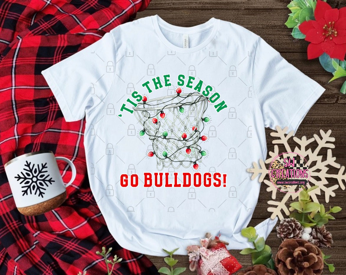 CHRISTMAS BULLDOGS TRANSFER