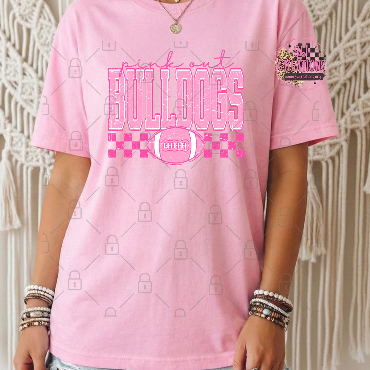 PINK OUT BULLDOGS TRANSFER