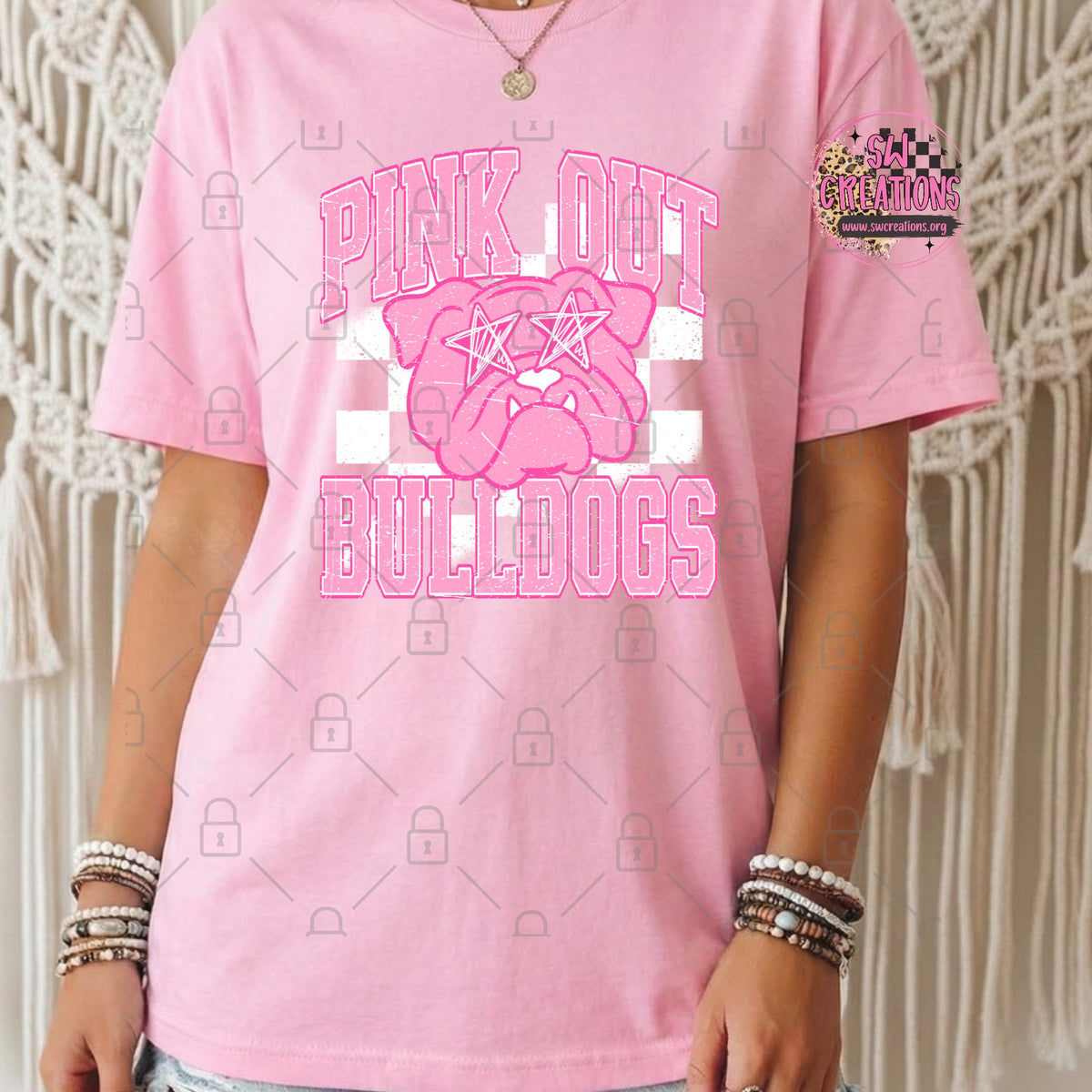 PINK OUT BULLDOGS TRANSFER