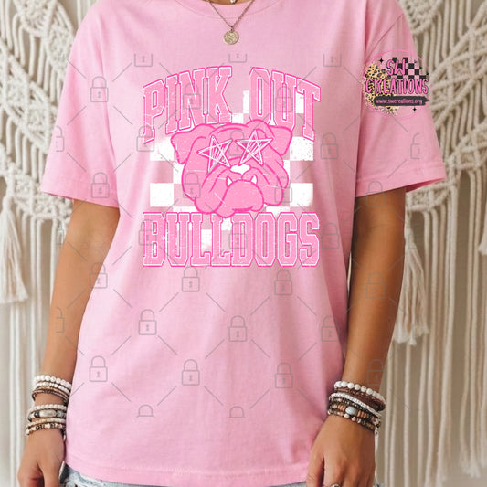 PINK OUT BULLDOGS TRANSFER