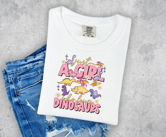 GIRL DINOSAURS TRANSFER