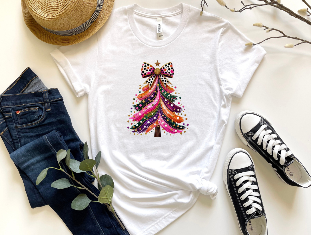 COLORFUL POLKA DOT TREE-DTF TRANSFER
