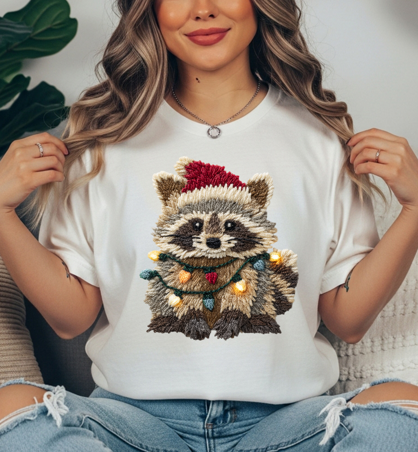 CHRISTMAS RACCOON TRANSFER