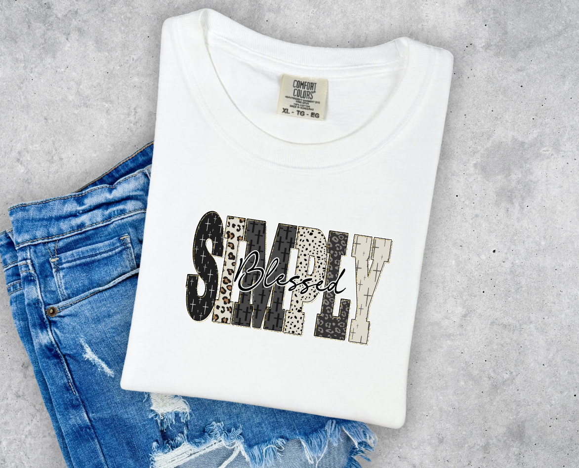 SIMPLY BLESSED DTF TRANSFER