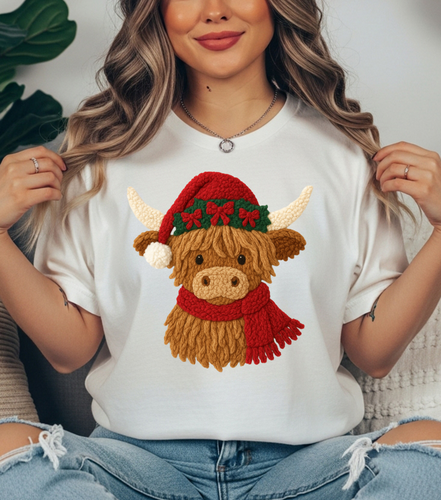 FESTIVE HIGHLAND COW TRANSFER
