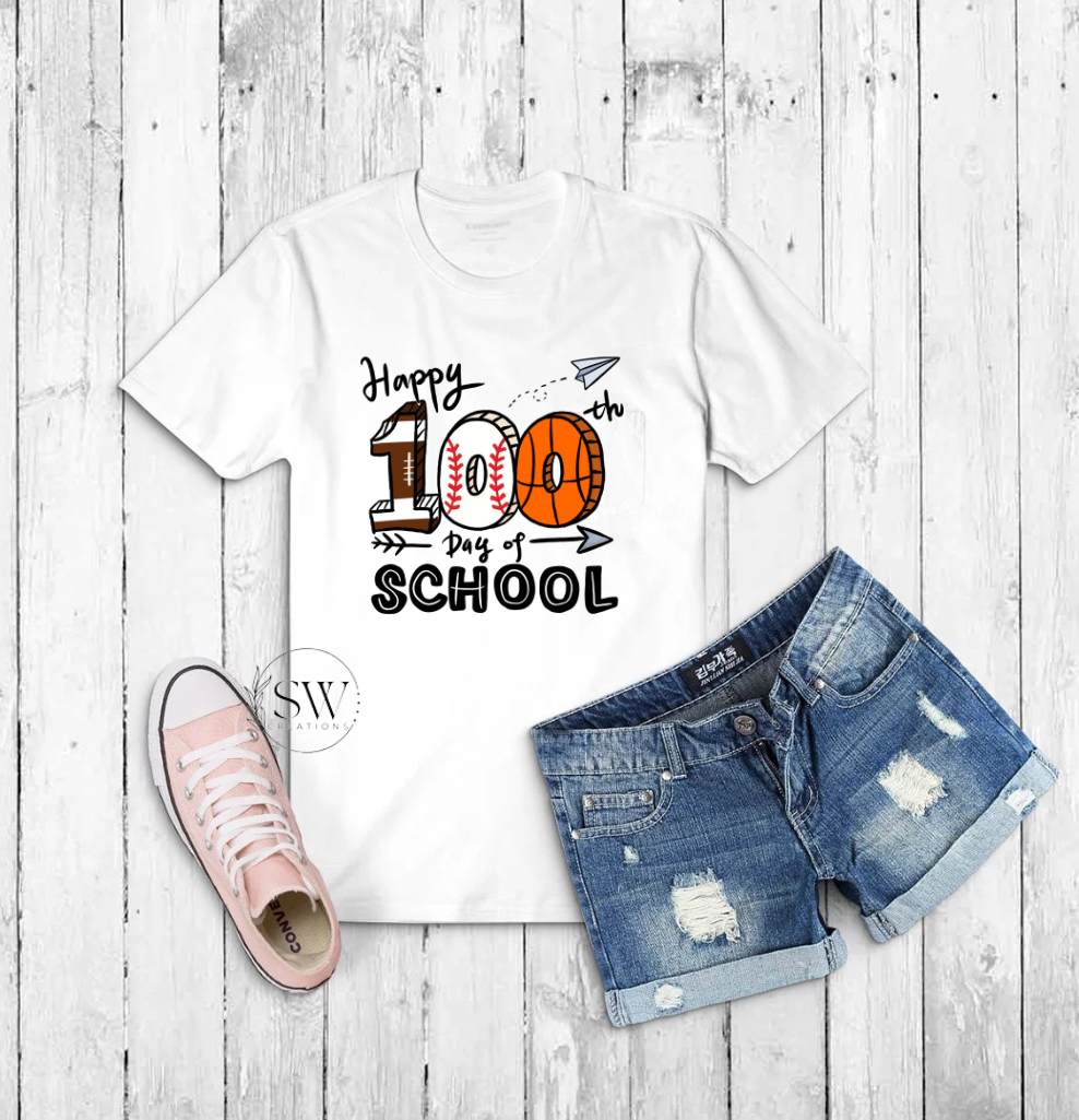 100TH DAY OF SCHOOL SPORTS-DTF TRANSFER