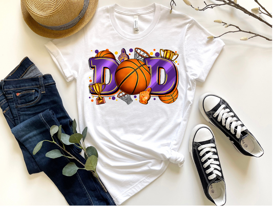 PURPLE BASKETBALL DAD- DTF TRANSFER