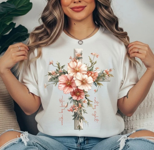 FLORAL CROSS TRANSFER