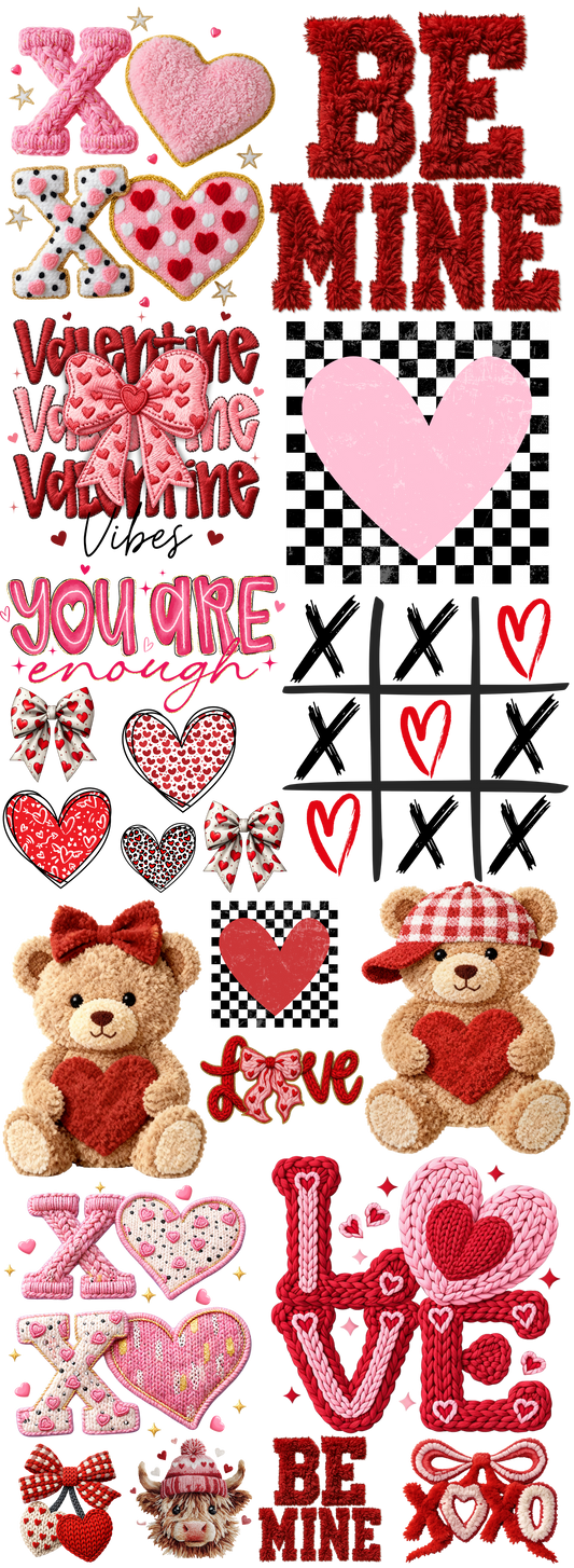 24X 60 Pre- Made Valentine's Day gang sheet