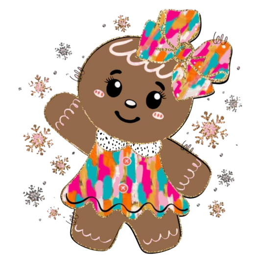 COLORFUL DRESSED GINGERBREAD-DTF TRANSFER