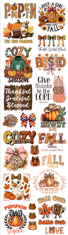 24X 83 Pre- Made gang sheet