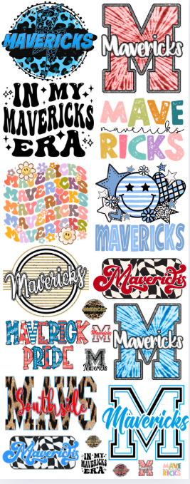 24X 60 Pre- Made Mavericks gang sheets