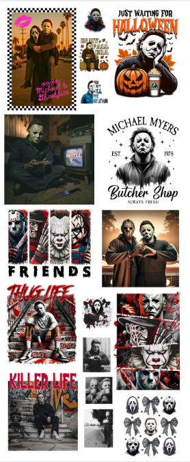 24X 60 Pre- Made Michael Myers gang sheet