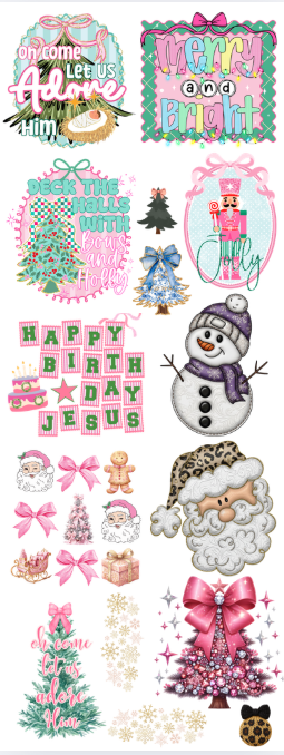 24X 60 Pre- Made Pastel gang sheet